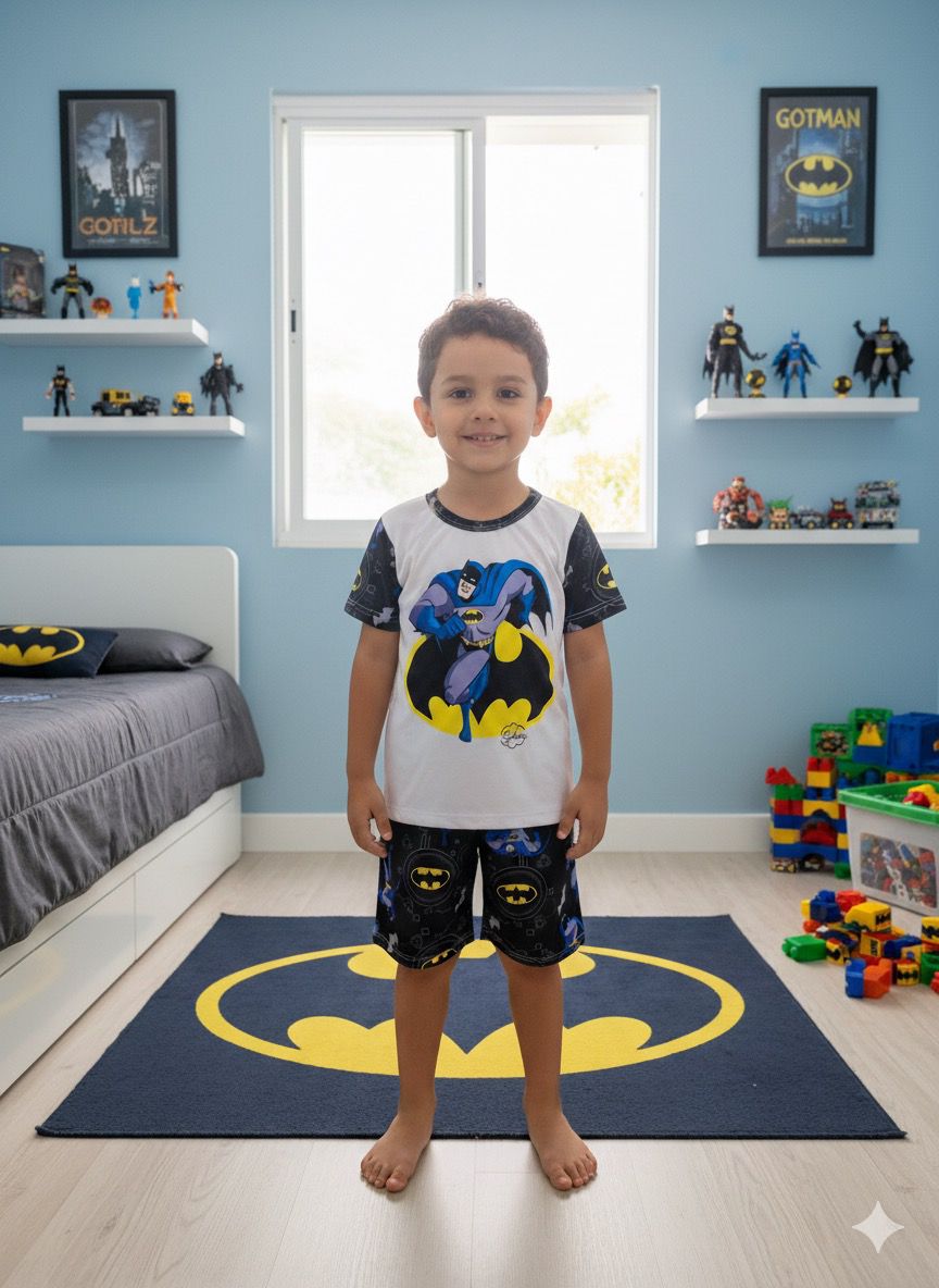 Pijama Infantil Suedine Batman