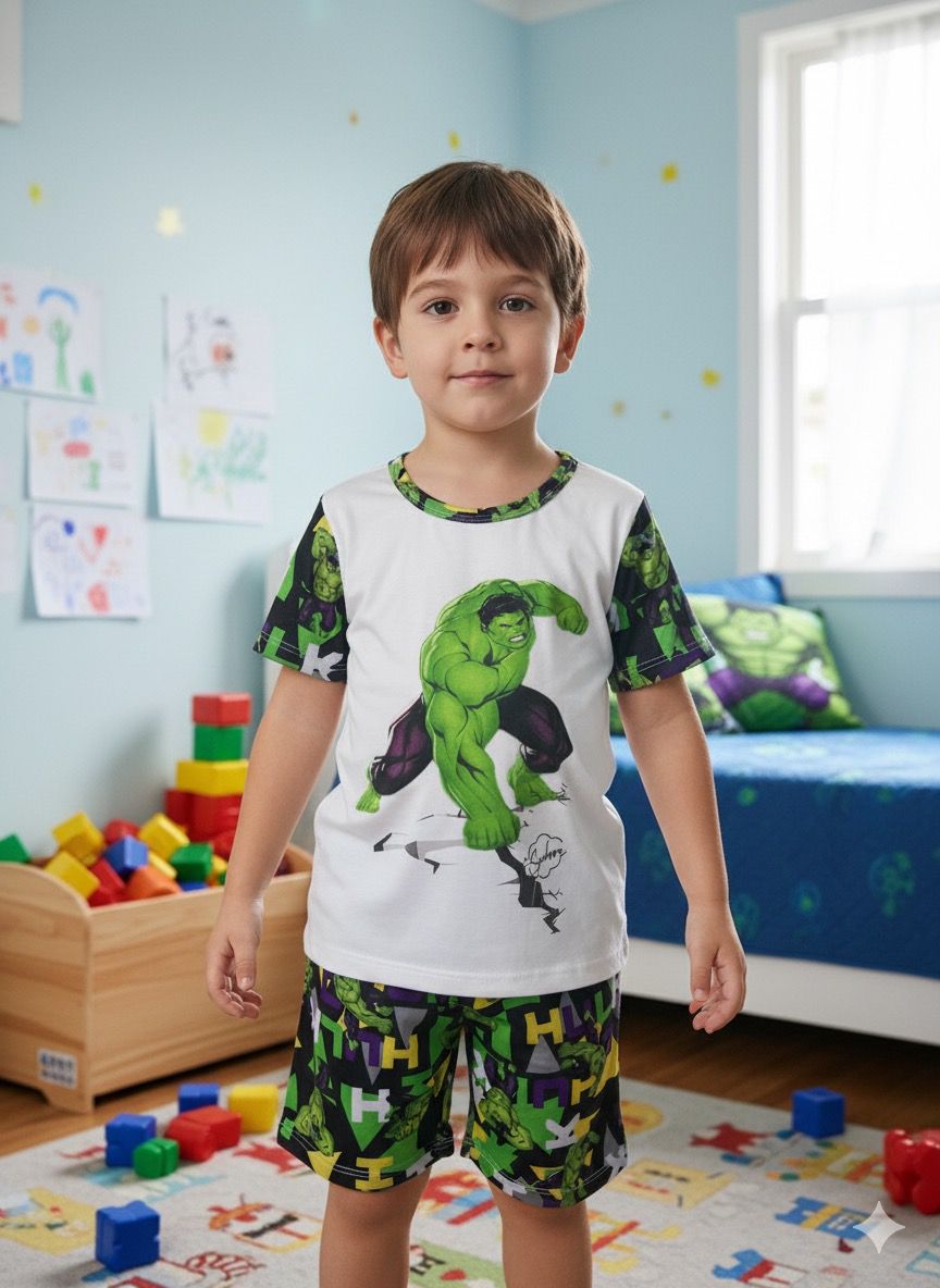 Pijama Infantil Suedine Hulk