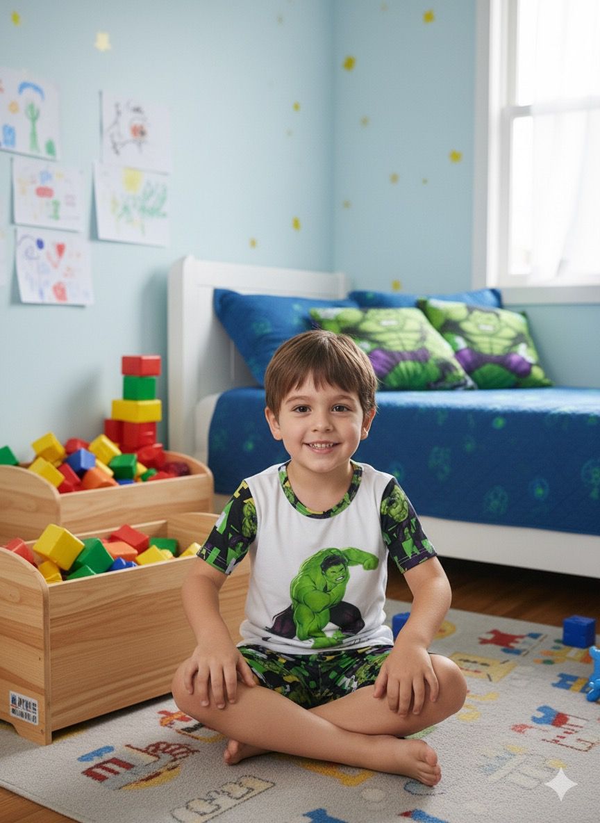 Pijama Infantil Suedine Hulk - Imagem 2