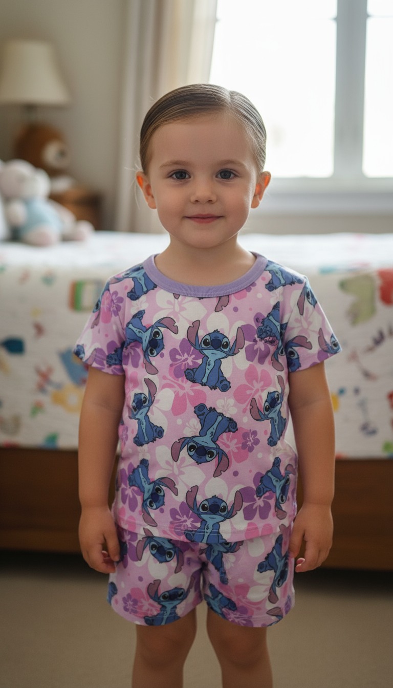 Pijama Infantil Fluit Stitch Flores